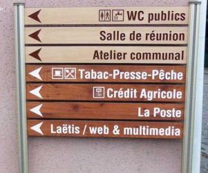 Signalétique du village Arvieu