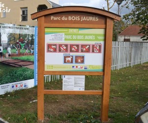 Signalétique du parc urbain du Bois Jaurès