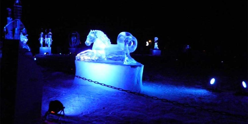 2013 - Concours de sculpture sur glace à Valloire - Cheval marin