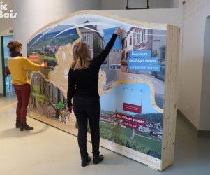 Signalétique touristique - Mobilier interactif - Les villages - Fabrication PIC BOIS