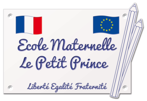 PIC BOIS - Plaque de l'école maternelle le Petit Prince