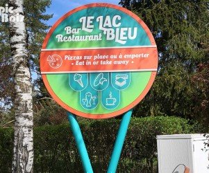 Signalétique camping | Enseigne sur pied en métal - Doussard (74)