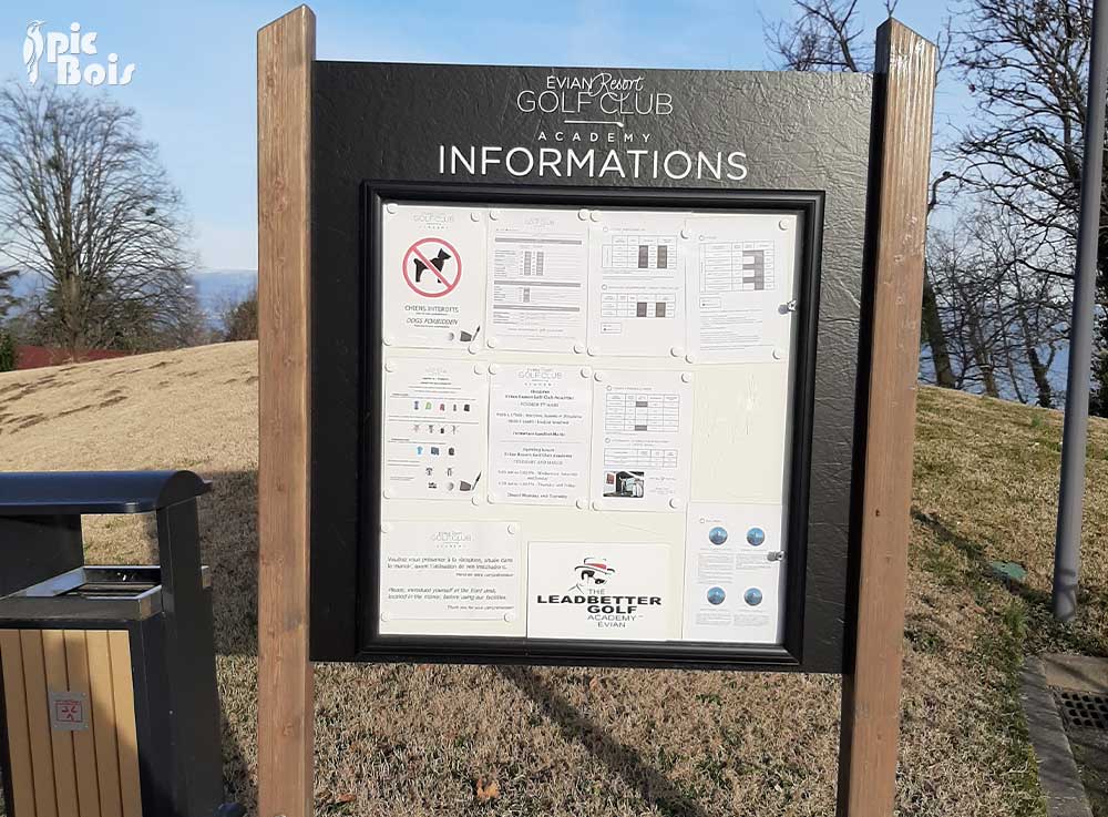 PIC BOIS - Panneau d'affichage golf - Evian Golf Club (74)
