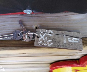 PIC BOIS - Porte-clé avec plaque - Camping UCPA La Vacance (66)