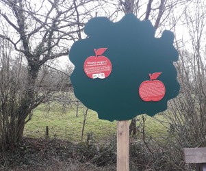 Signalétique touristique | Plaque thématique - Chemin de halage - Saint-Lô (50)