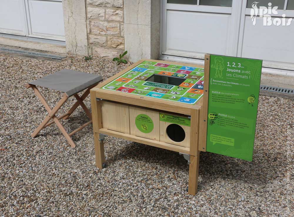 PIC BOIS - Table du jeu de l'oie et jeu du toucher - Association des Climats du Vignoble de Bourgogne (21)