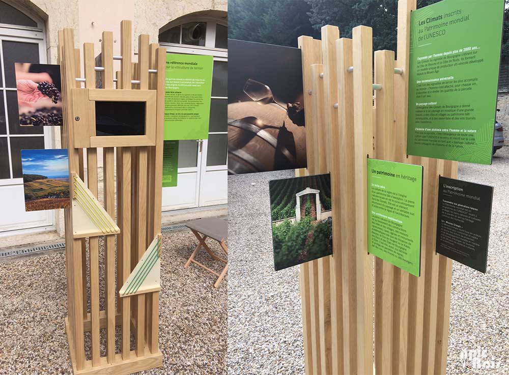 PIC BOIS - Totem d'information avec écran numérique - Association des Climats du Vignoble de Bourgogne (21)