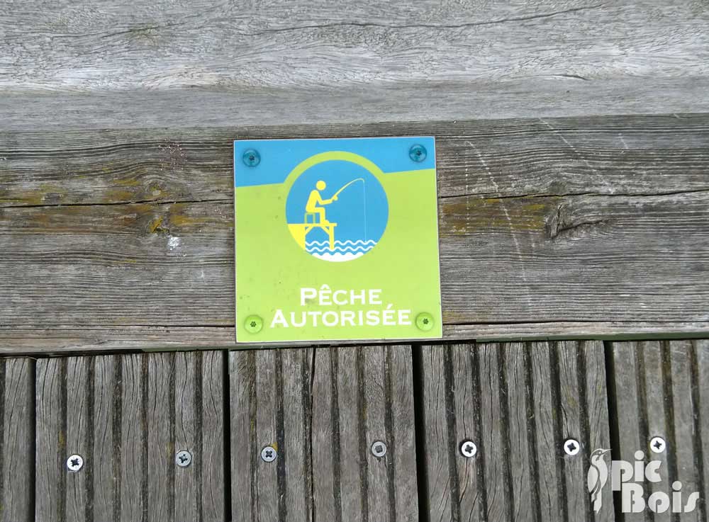 PIC BOIS - Plaque d'information pêche autorisée - Cité Jardins Le Plessis Robinson (92)