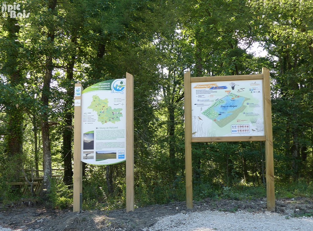 PIC BOIS - Panneaux d'accueil et d'information Charte ENS 41 - Réserve de Malzoné (41)