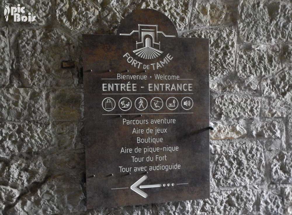 PIC BOIS - Plaque d'information - Fort de Tamié (73)
