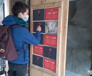 PIC BOIS - Totem interactif avec tirettes - Maison du Patrimoine - La Plagne Tarentaise (73)