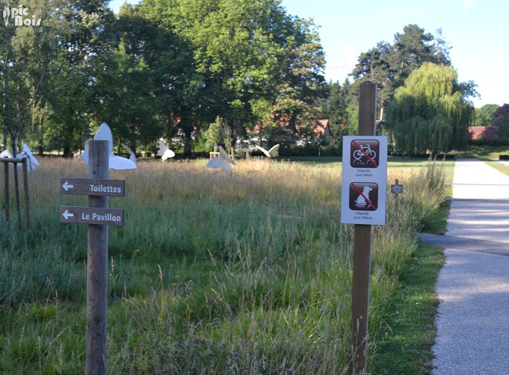 PIC BOIS - Panneaux de réglementation - Jardins de la Mackellerie Croix (59)