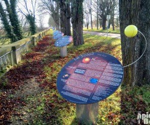PIC BOIS - Pupitres du parcours du système solaire - Observatoire de Paris - Meudon (92)