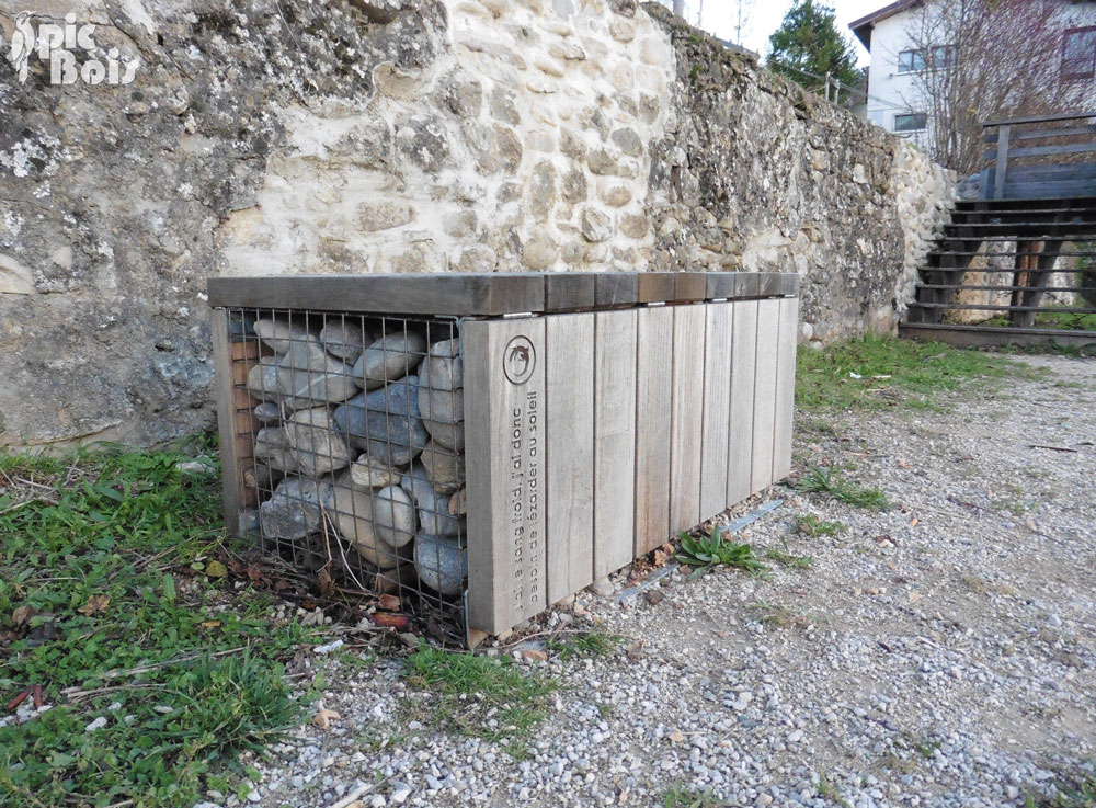 Banc vivant en gabion - Annemasse (74)