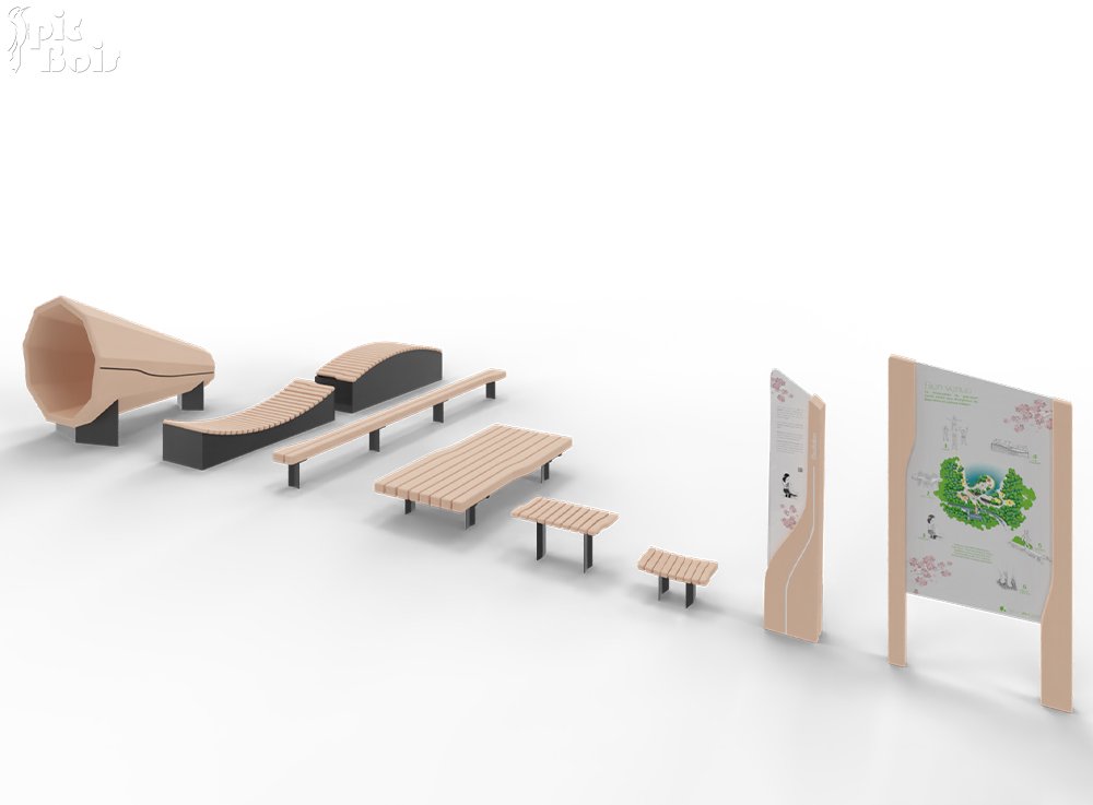 Ensemble de la ligne de mobiliers Bien-Être
