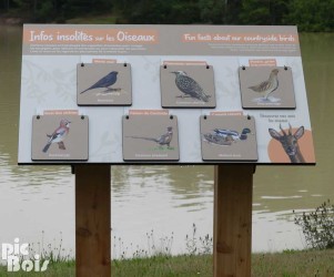 Signalétique touristique | Table de lecture sur les oiseaux