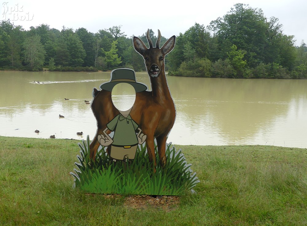 Signalétique touristique | Panneau photo avec mascotte