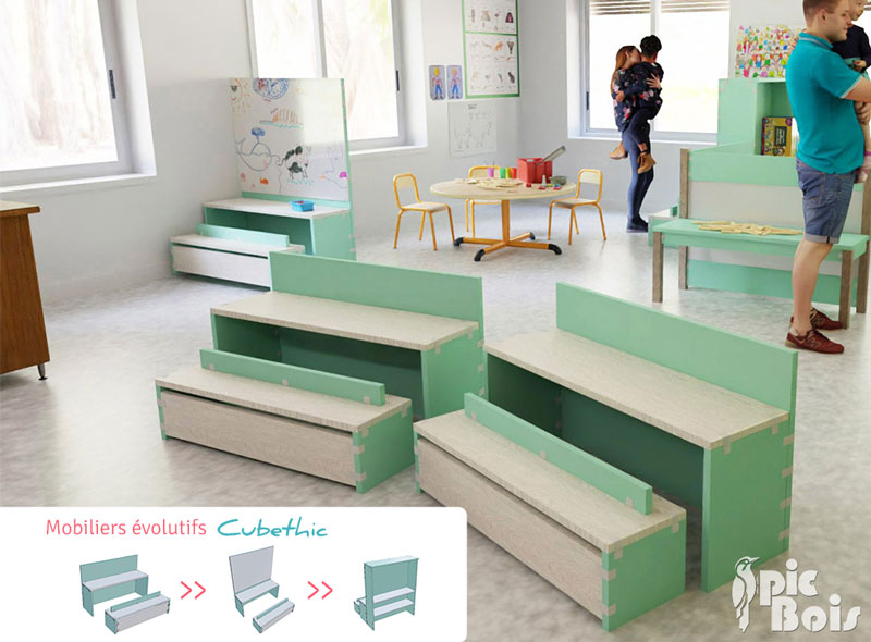 Cubethic mobiliers évolutif
