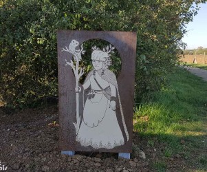 Signalétique touristique | Totem - Découpe silhouette - Marais de Droitaumont