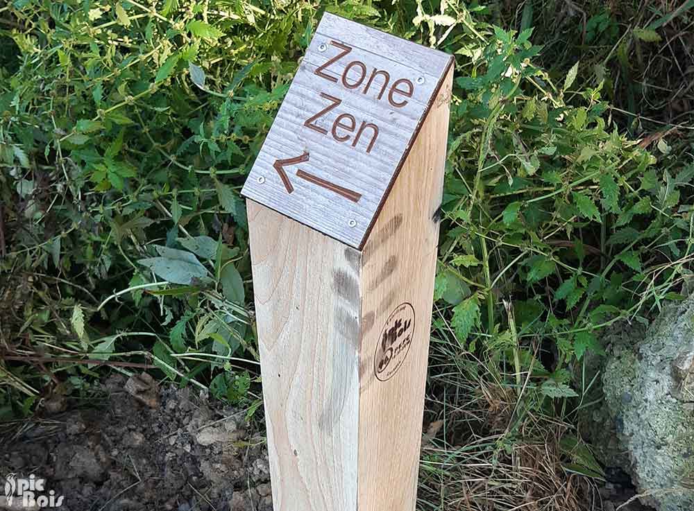 Signalétique touristique | Balisage - Zone zen - Fondation Yves Rocher