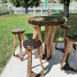 Table de pique nique – Chaises hautes