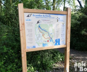 Panneau d'information d'entrée de site - Sentier du Cincle