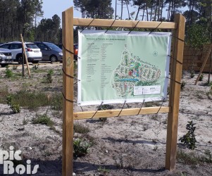 Signalétique camping | Panneau d'information - plan sur bâche - Center Parcs Les Landes de Gascogne - 47
