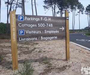 Directionnel routier – Center Parcs Signalétique camping | Directionnel routier - Center Parcs Les Landes de Gascogne - 47