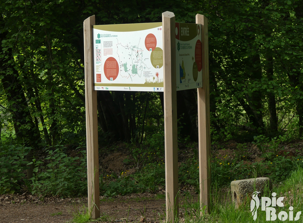 Panneau d'information accueil du sentier - PNR du Morvan