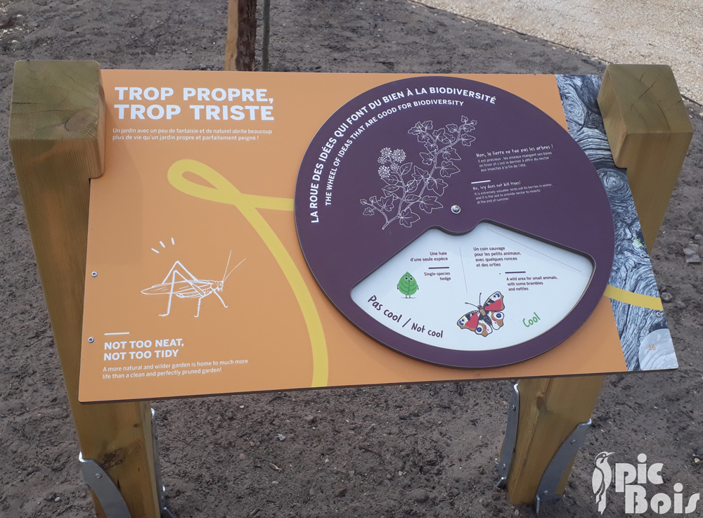 Signalétique camping | Mobilier interactif - roue des idées - Center Parcs Les Landes de Gascogne - 47