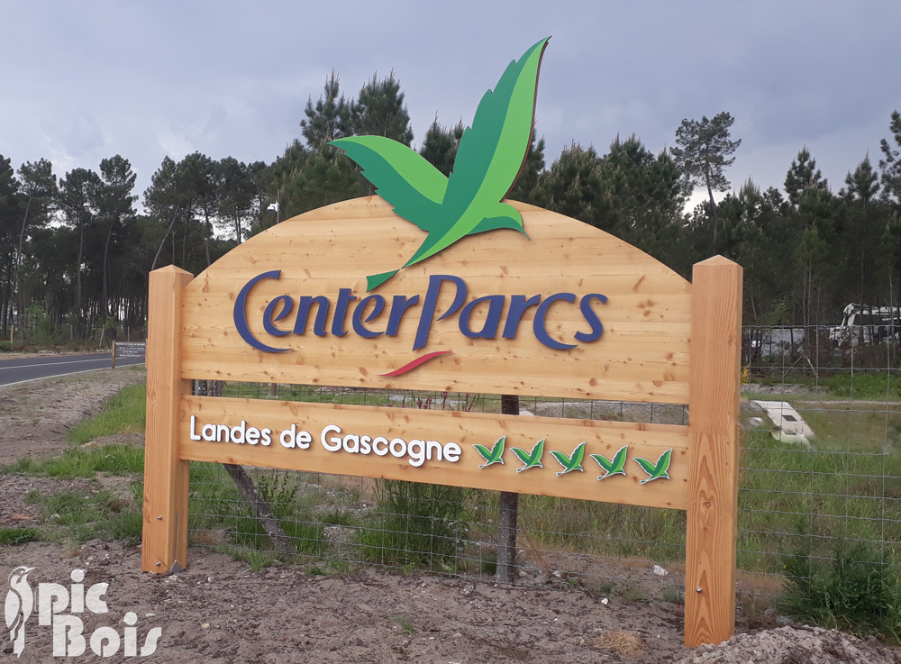 Signalétique camping | Panneau d'accueil - Center Parcs Les Landes de Gascogne - 47