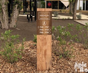 Signalétique camping | Totem piéton - Sandaya Séquoia Parc