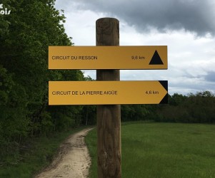 Signalétique de randonnée | Directionnel sentier - 2 lames