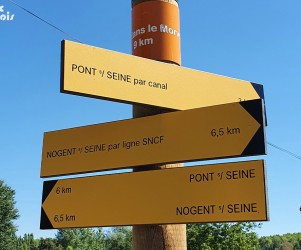 Signalétique de randonnée | Directionnel sentier - 3 lames