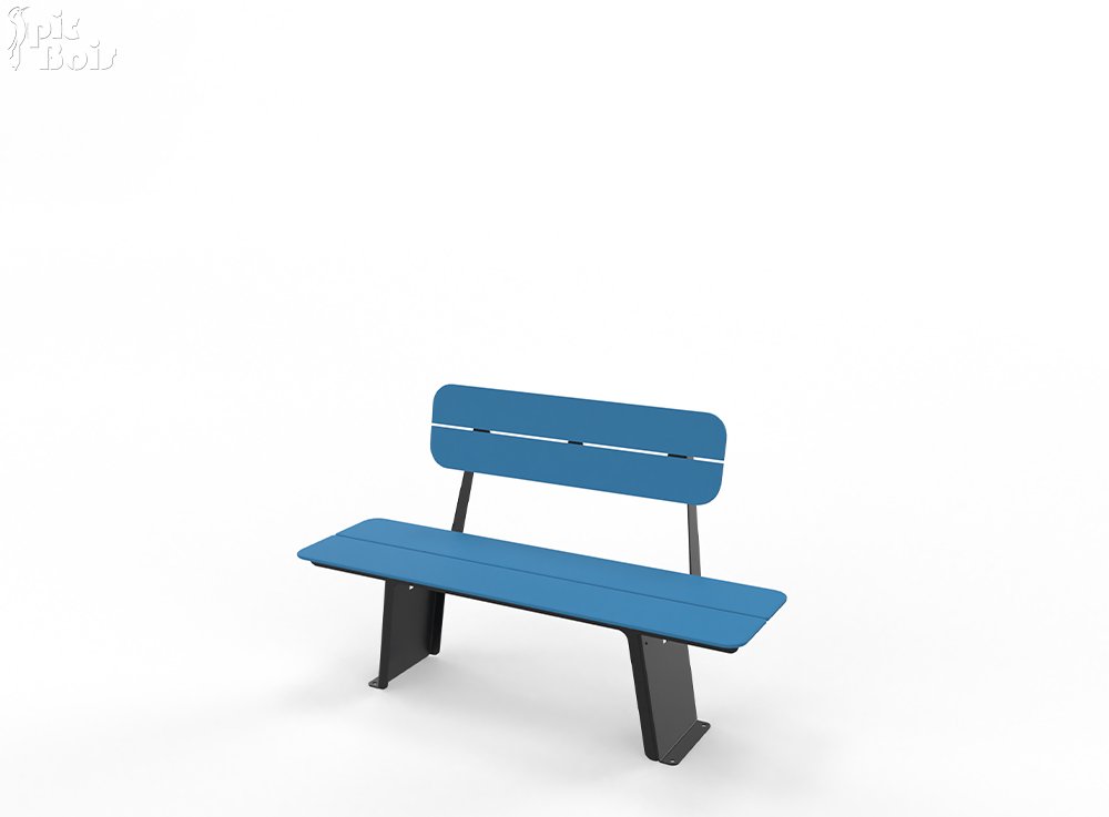 Mobilier urbain gamme Avenir - Banc - bleu vif