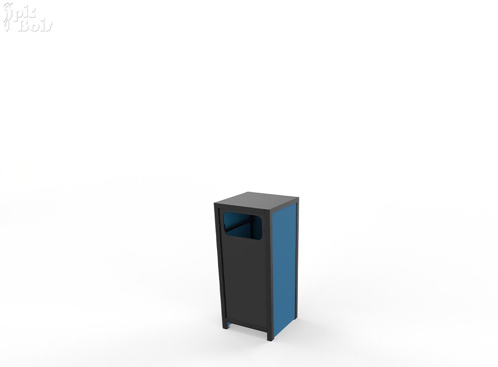 Mobilier urbain gamme Avenir - Corbeille - Bleu vif
