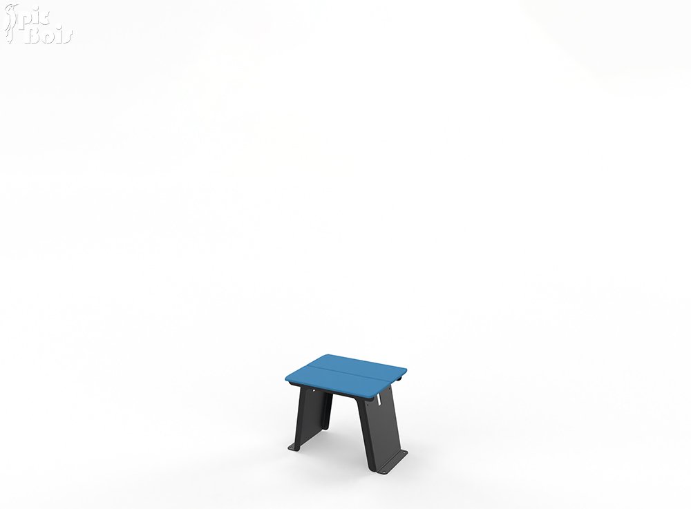 Mobilier urbain gamme Avenir - Tabouret - Bleu vif