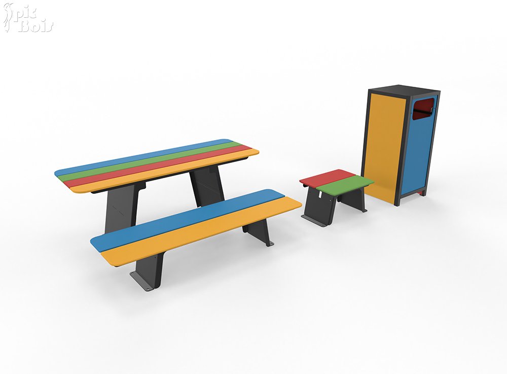 Mobilier urbain gamme Avenir enfant - Multicolor