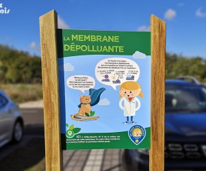 Signalétique touristique | Panneau d'information - Membrane dépolluante