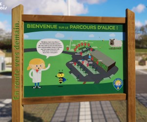 Signalétique touristique - Panneau d'information - Parcours Lidl