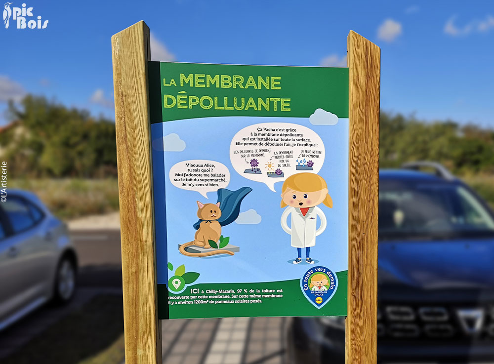 Signalétique touristique | Panneau d'information - Membrane dépolluante