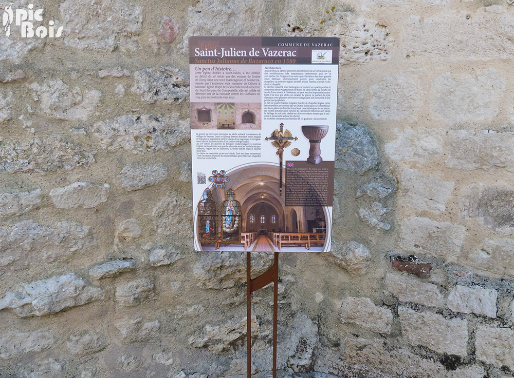 Signalétique touristique | Table de lecture - Patrimoine Vazerac