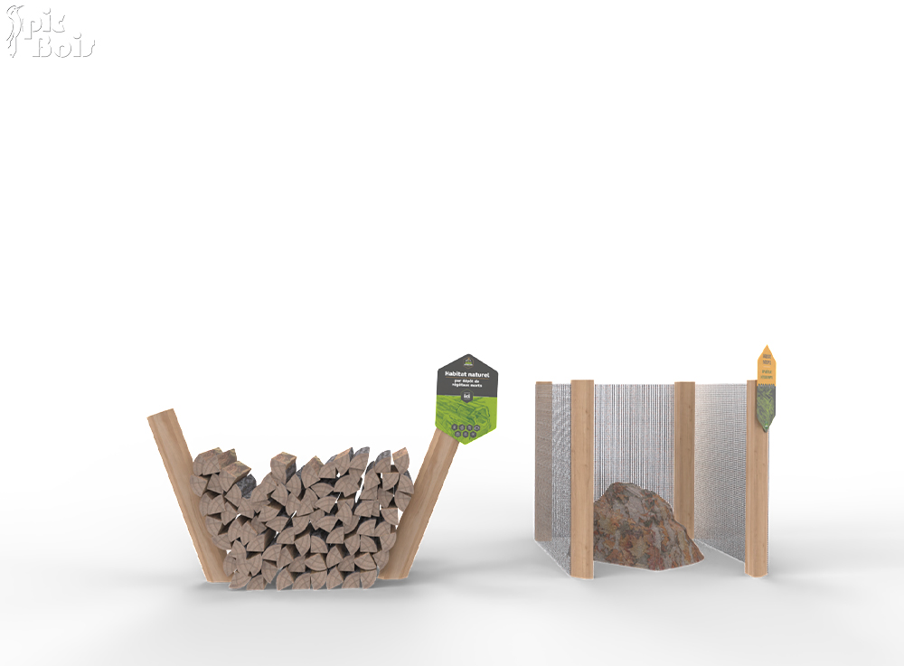 Gamme Biodiversité - Tas de bois mort et déchets végétaux