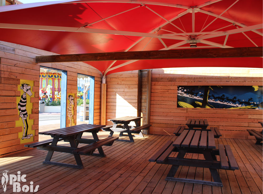 Signalétique touristique | 84-Parc Spirou - Tables de pique-nique aire de repos