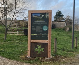 Signalétique de randonnée pédestre | Panneau d'information - Découpe traversante - Lacapelle-Livron-82