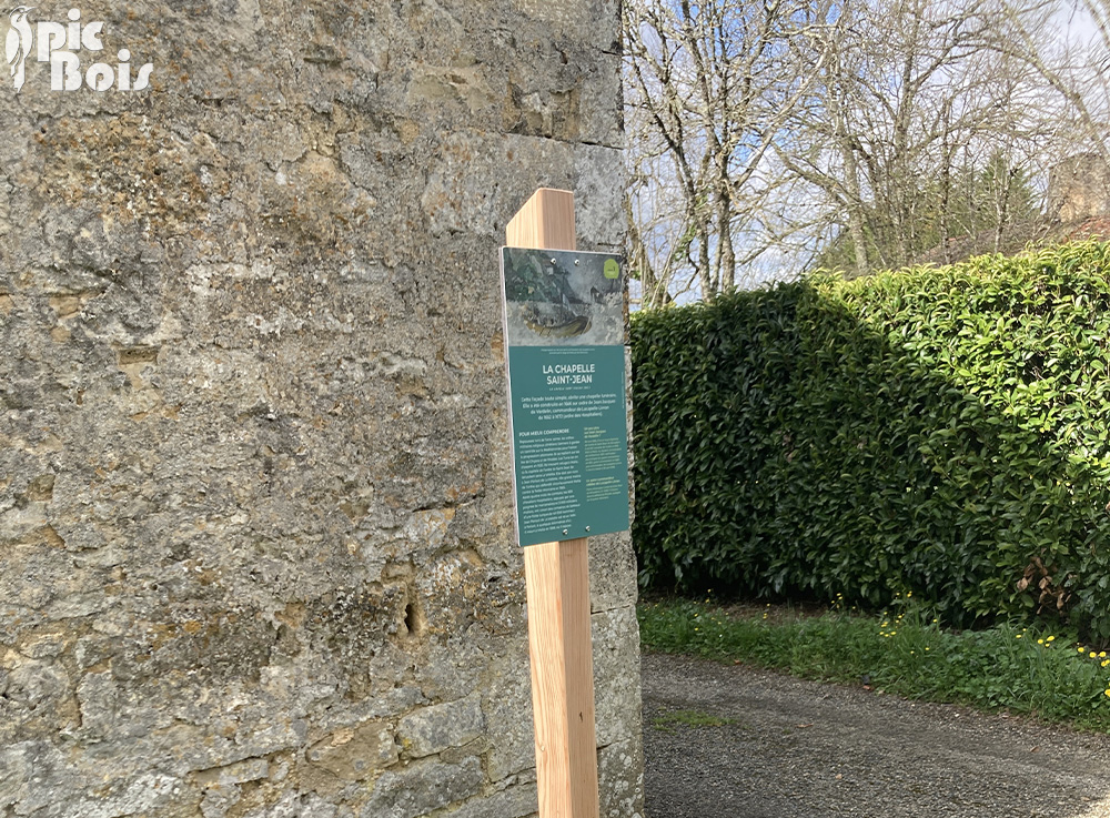 Signalétique de randonnée pédestre | Plaque thématique - Chapelle St Jean - Lacapelle-Livron-82