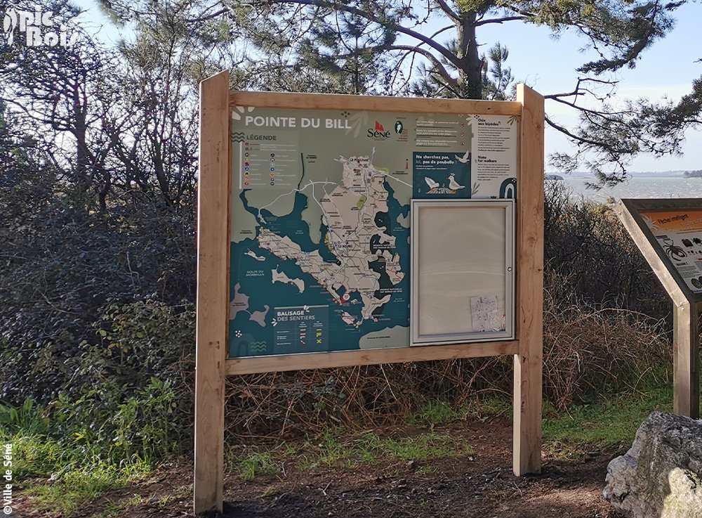 Signalétique touristique | Panneau d'affichage - Pointe du Bill - Séné-56