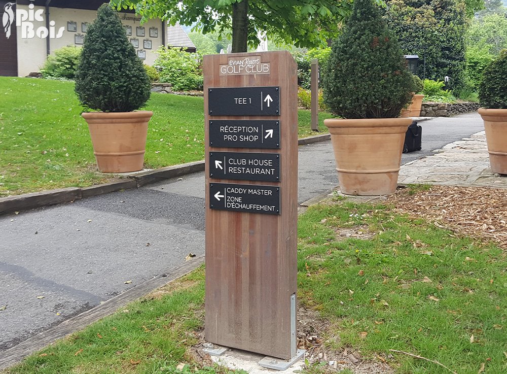 Signalétique touristique | Totem piétons - Activités golf - Evian Resort Golf Club