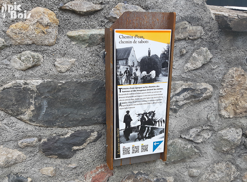 Signalétique touristique | Plaque thématique - Chemin d'eau - Osse-en-Aspe