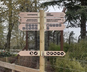 Signalétique touristique | Directionnel sentier - Activités du parc - Saint-Quentin (02)